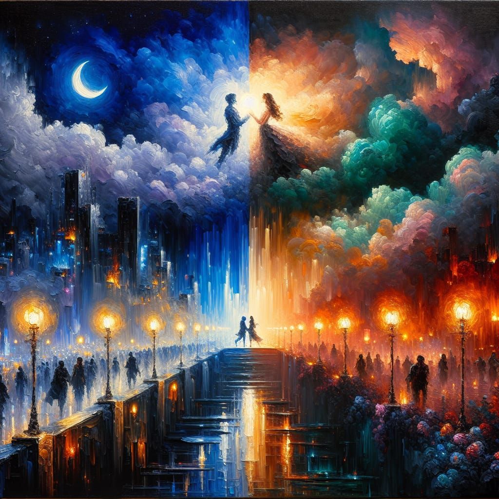 Love's Journey: An Epic Impressionist Painting