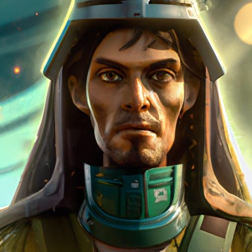 USSR Star Wars Character Portrait in Art Nouveau Style