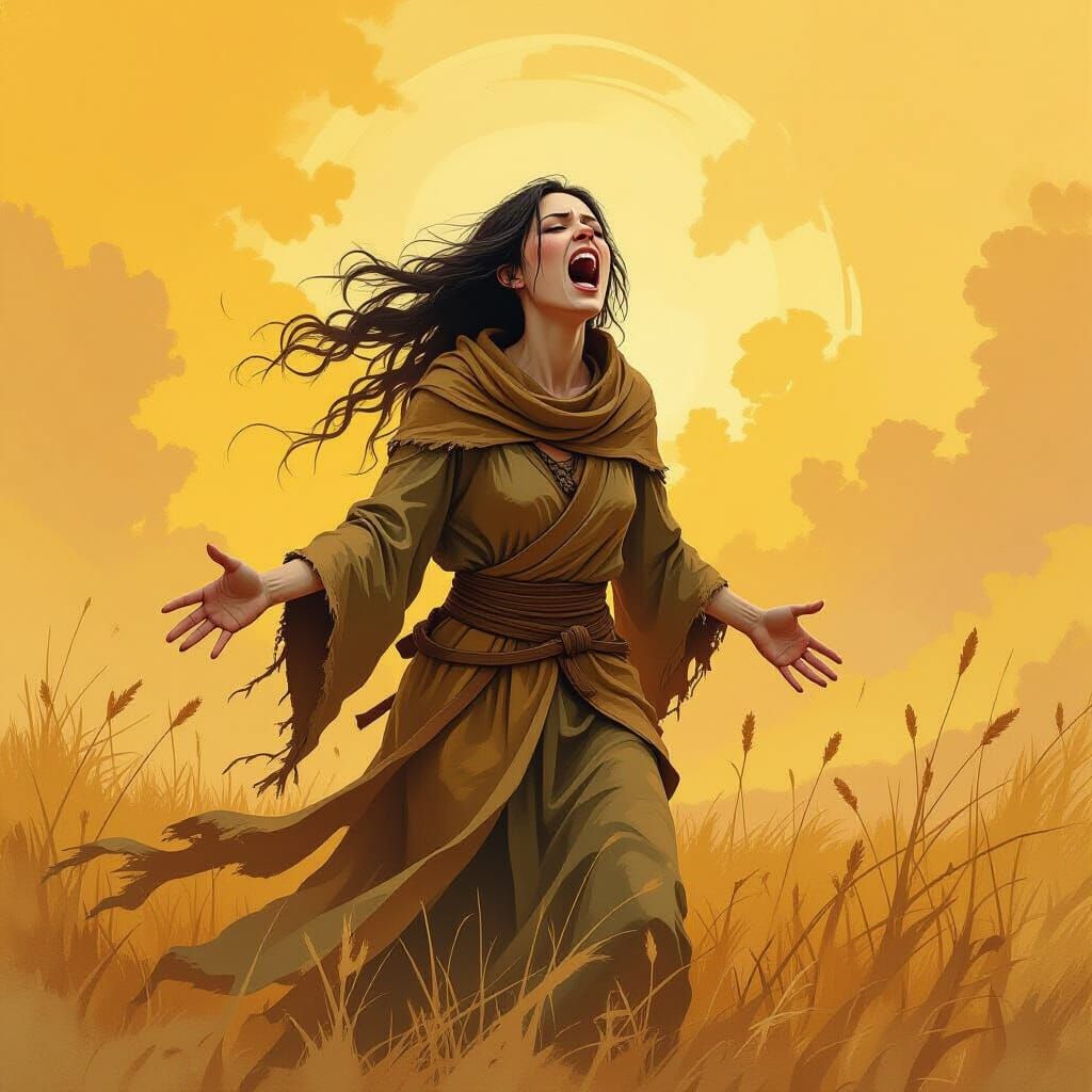 Screaming Banshee in Earthy Tones