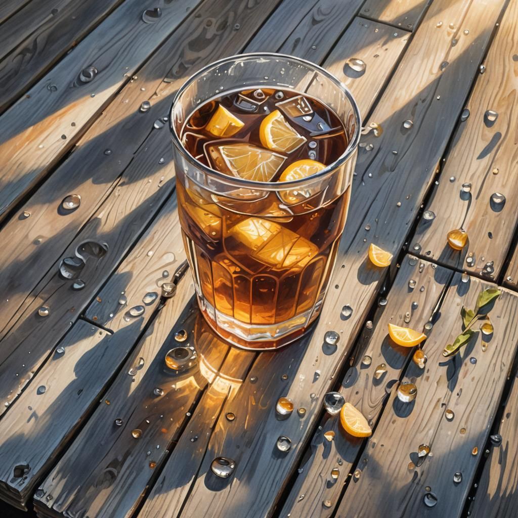 Sweet Tea Still Life in Folk Art Style