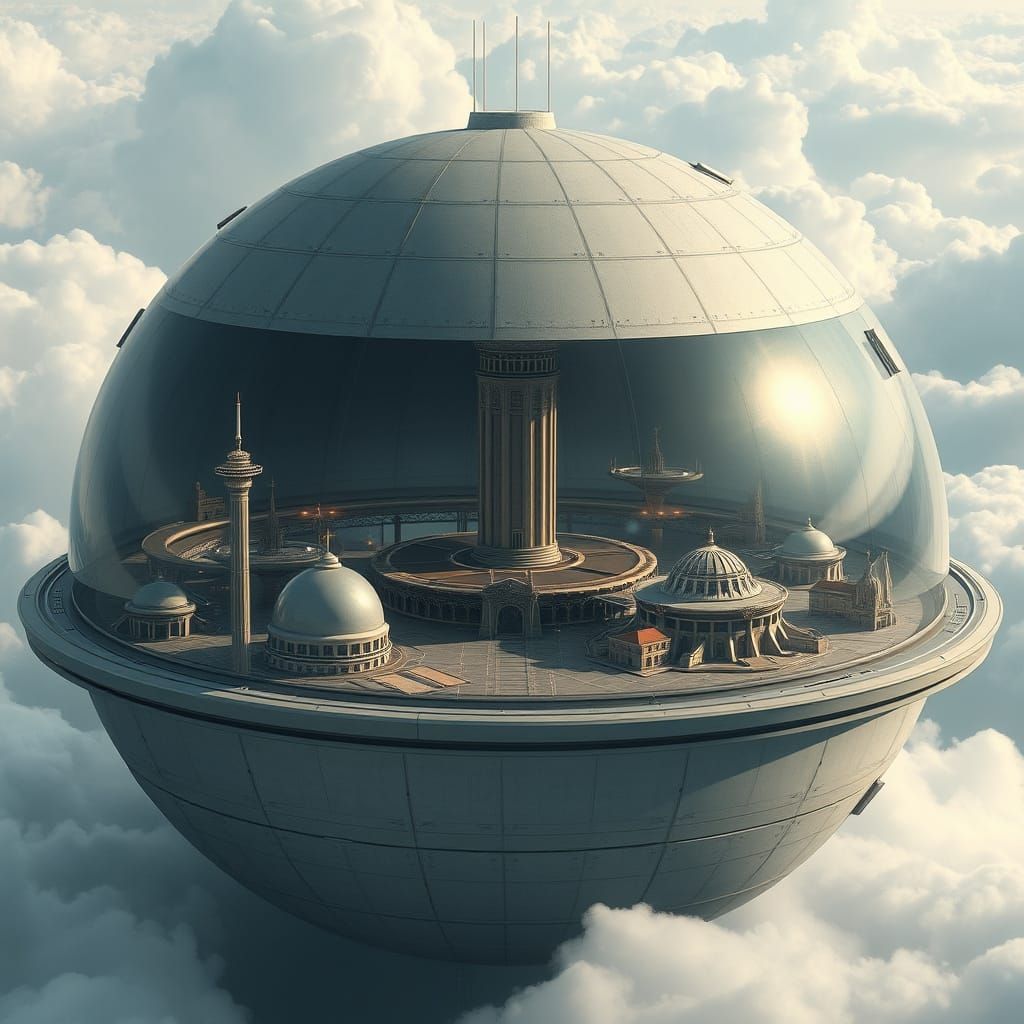 Gigantic Citadel Floating in the Sky