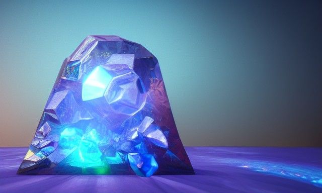 Holographic God of Gemstones Astral Illustration