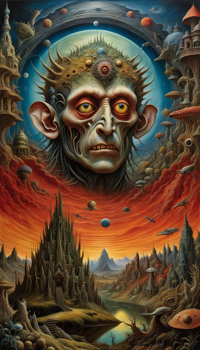 Surreal Chaos Landscape in Hyperrealistic Detail