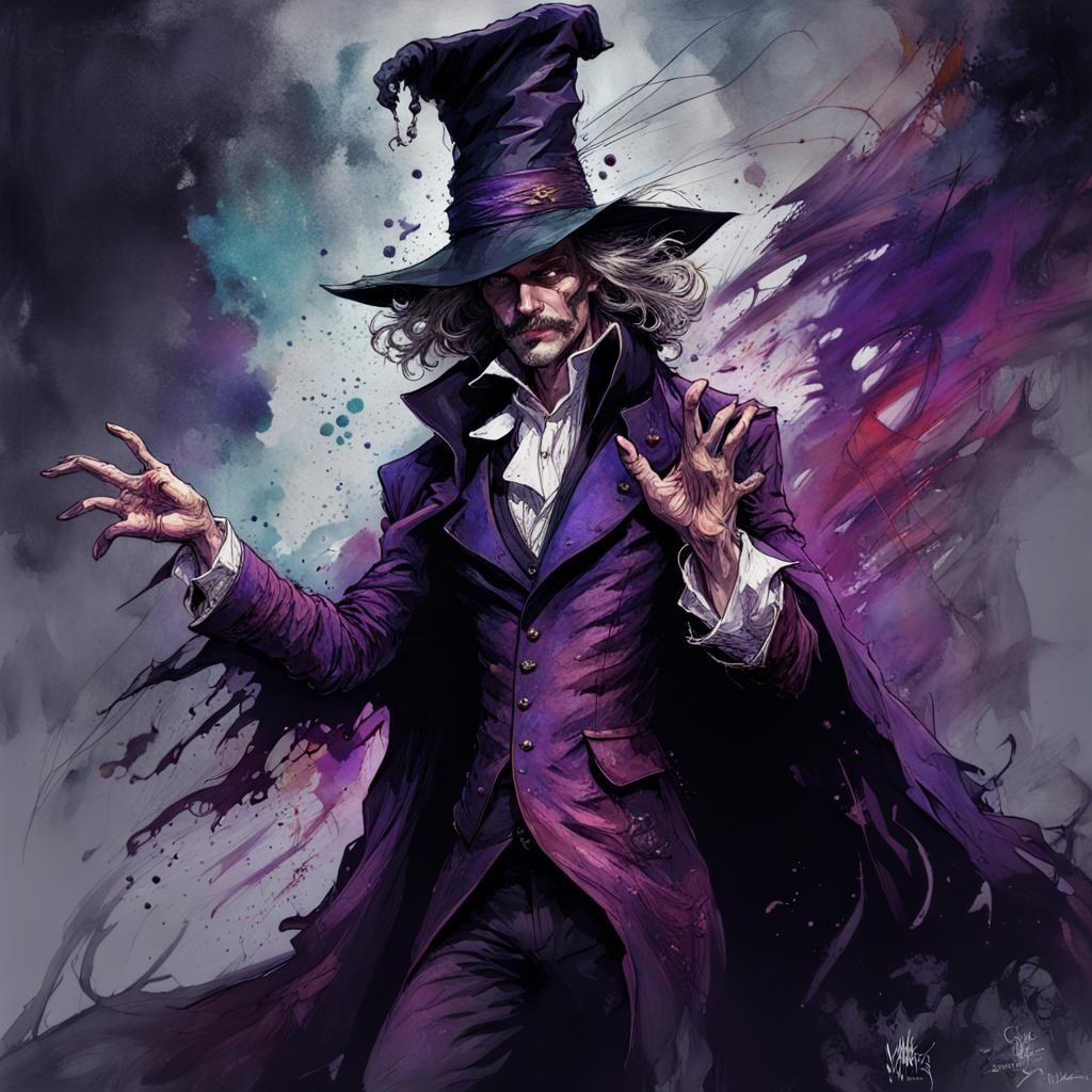 Gritty Digital Art: Warlock Soul Extraction