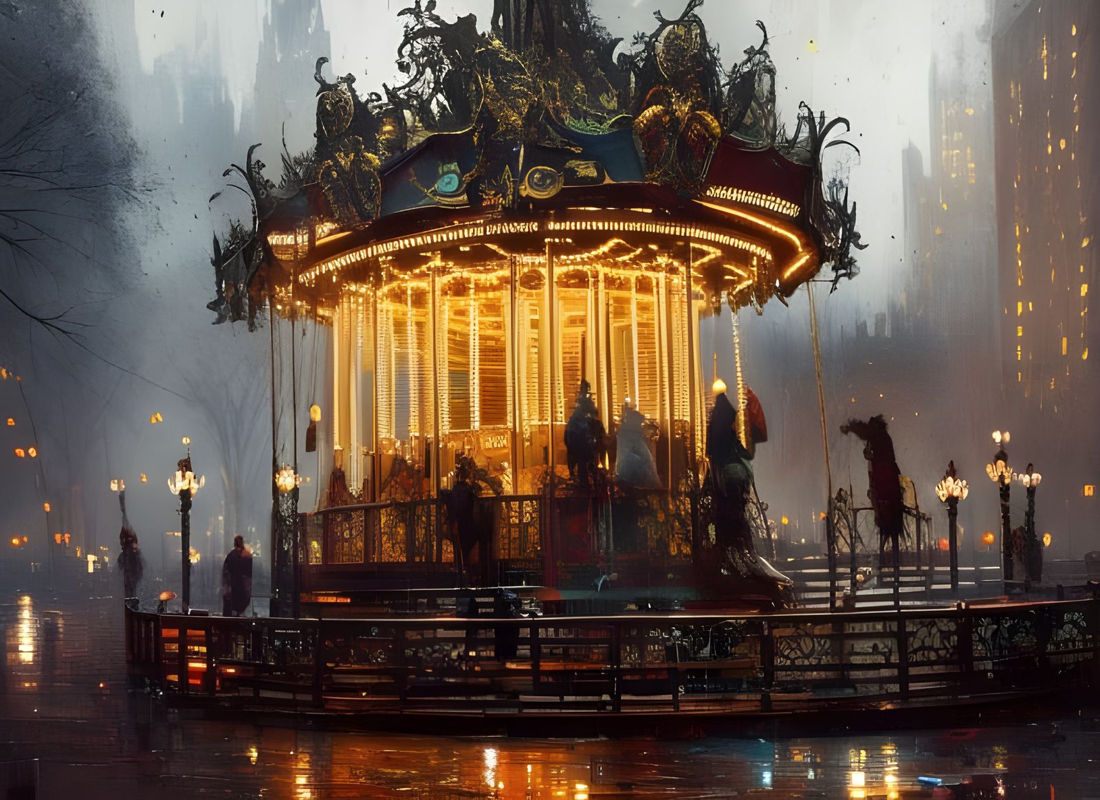 A Carousel in Central Park, NYC