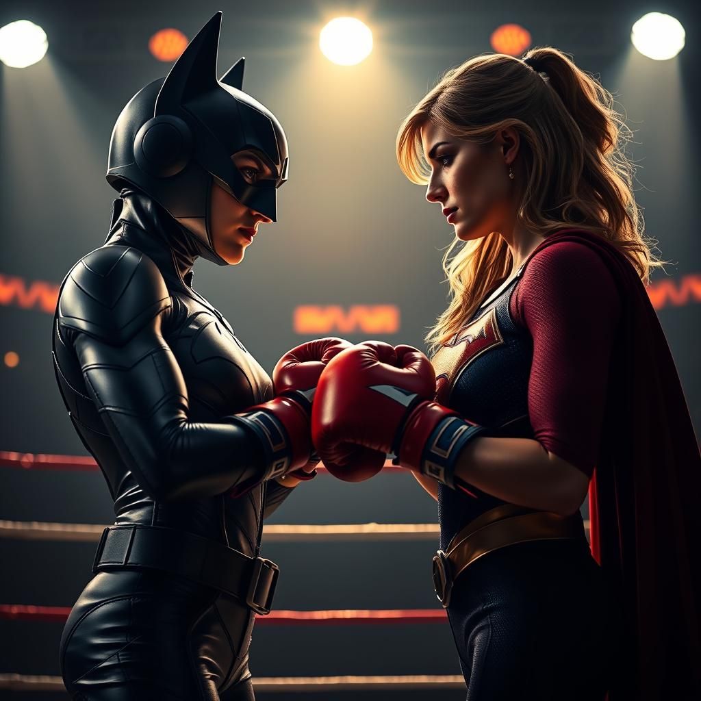 Batgirl vs Supergirl: Boxing Ring Showdown