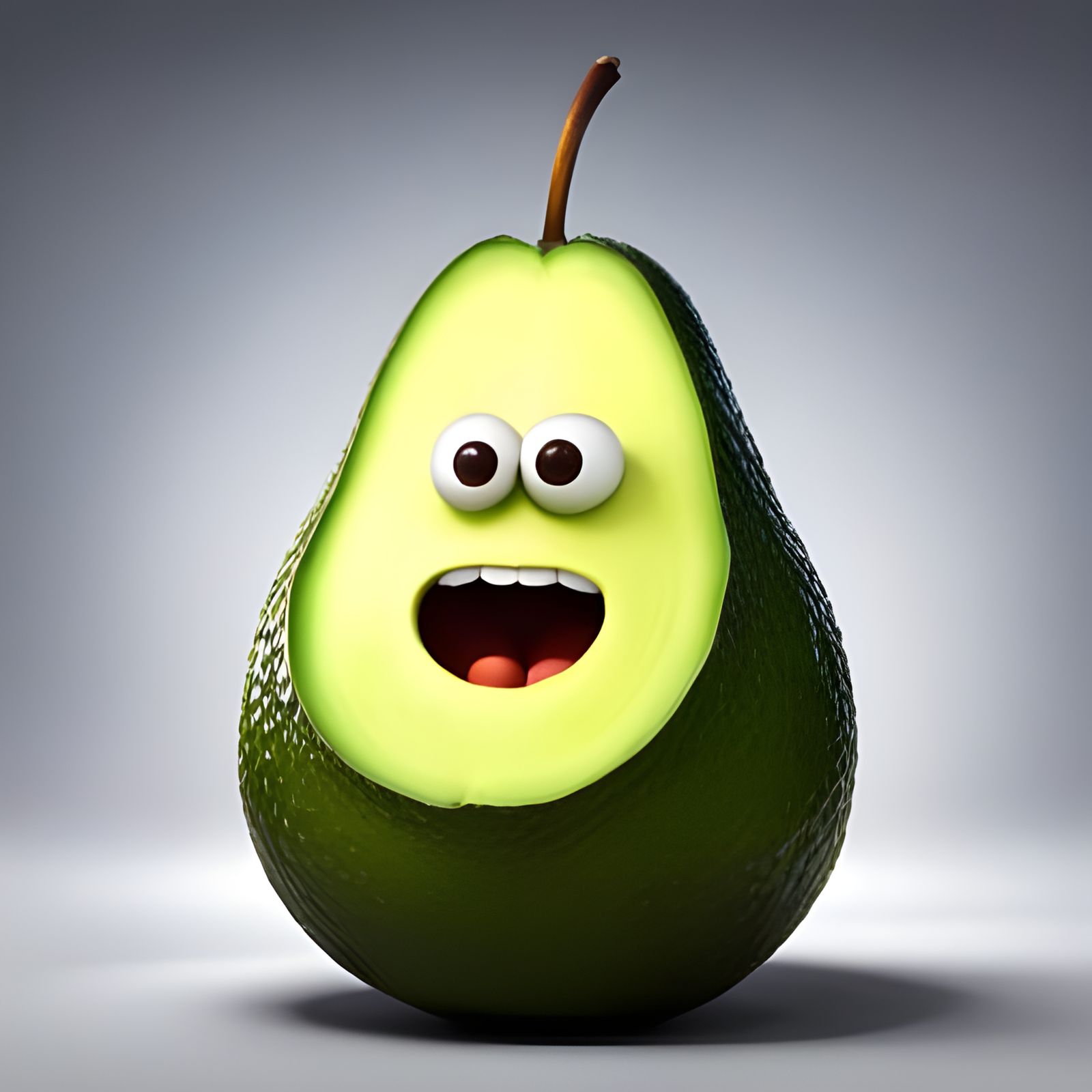 Adorable Pixar-Style Avocado Character in 3D