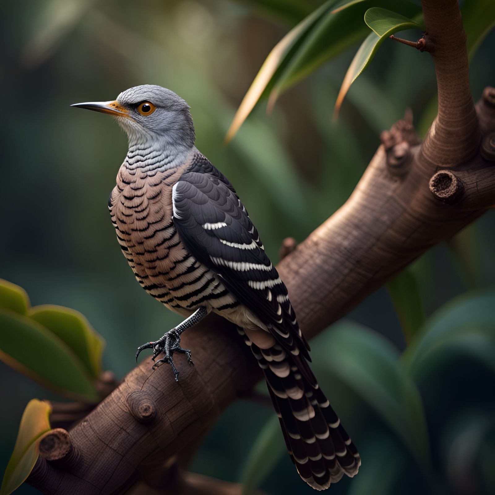 Indian Cuckoo Bird Portrait in Natural Light