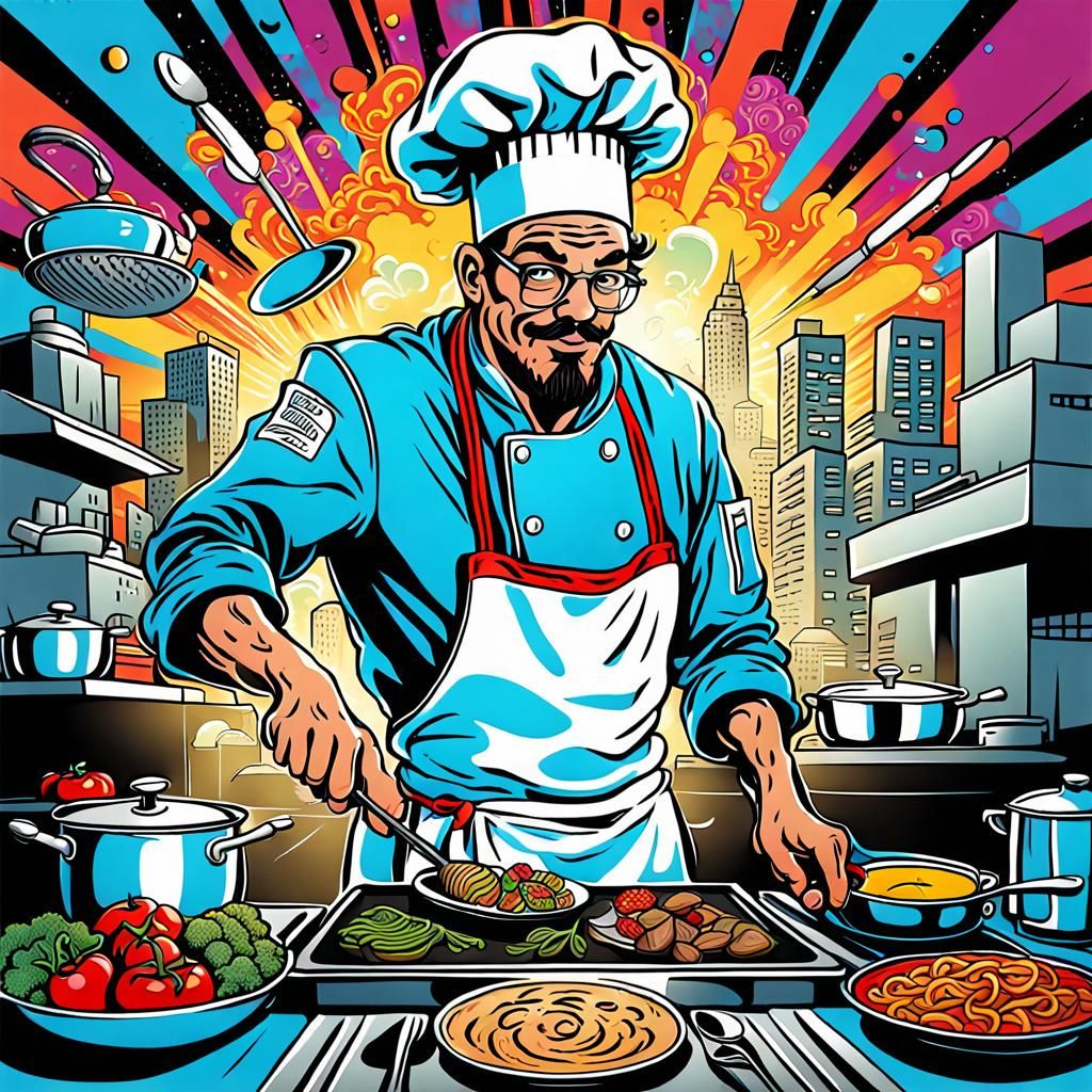Psychedelic Retro Comic Art of Urban Chef