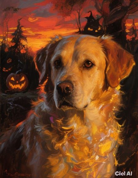 Eerie Twilight Portrait with Luminous Distortion