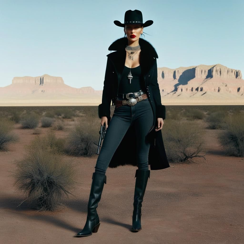 Cowgirl in Arizona Desert: Cinematic Portrait