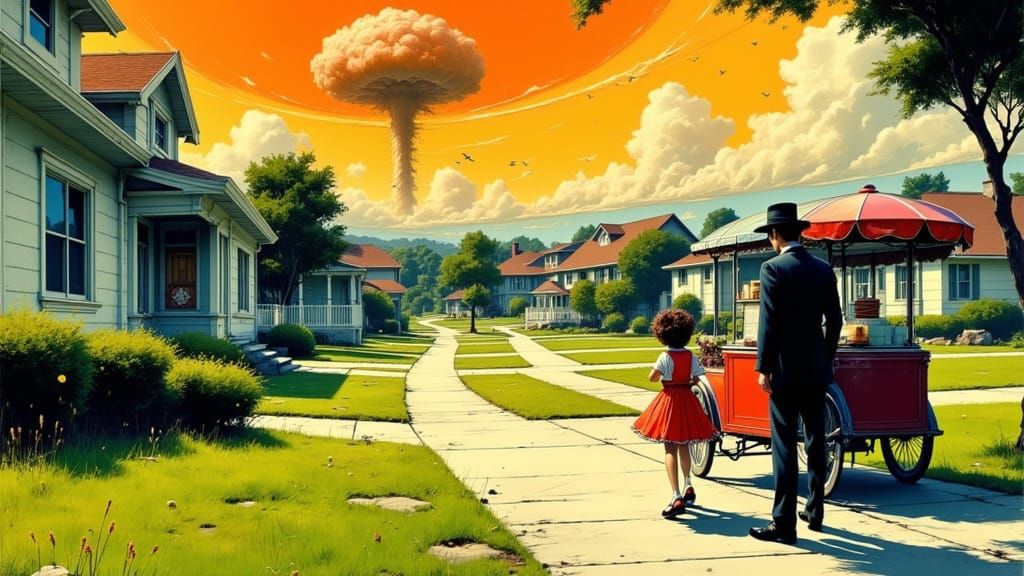 Buying his daughter one final ice cream.