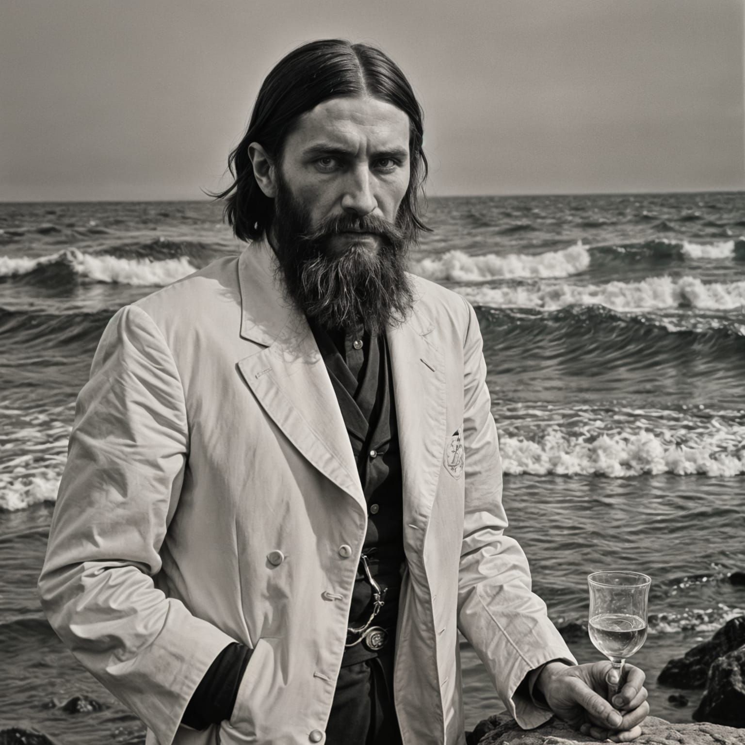 Surreal Alkaline Party by a Chemical Sea