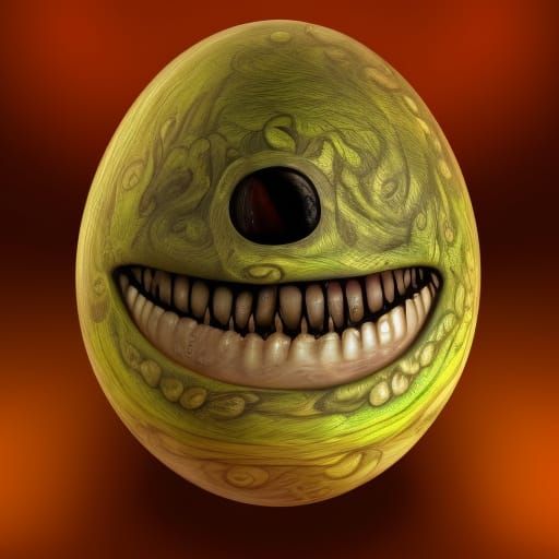 Funny demon egg