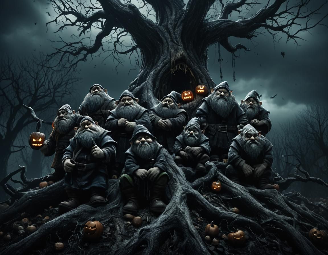 Terrifying Halloween Dwarfs: Dark Fantasy Horror