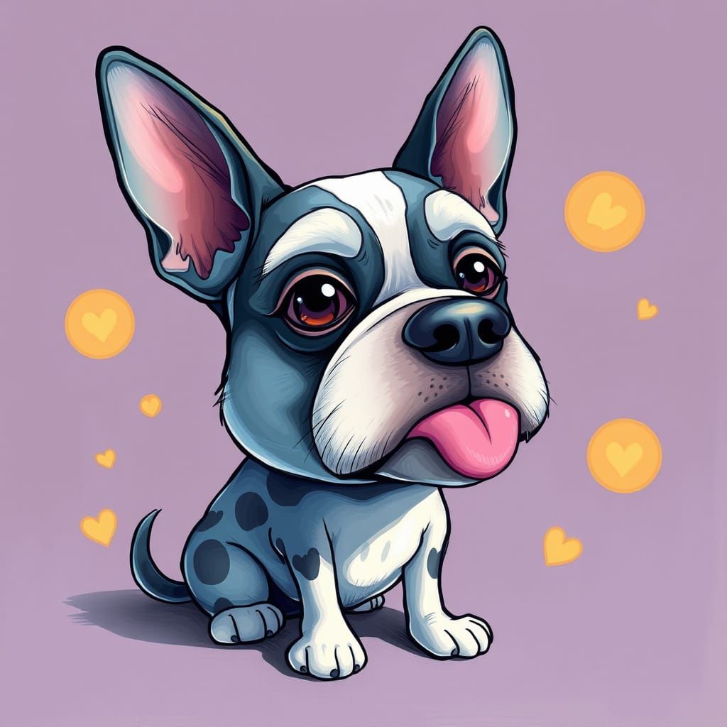 Whimsical Dog Caricature Art