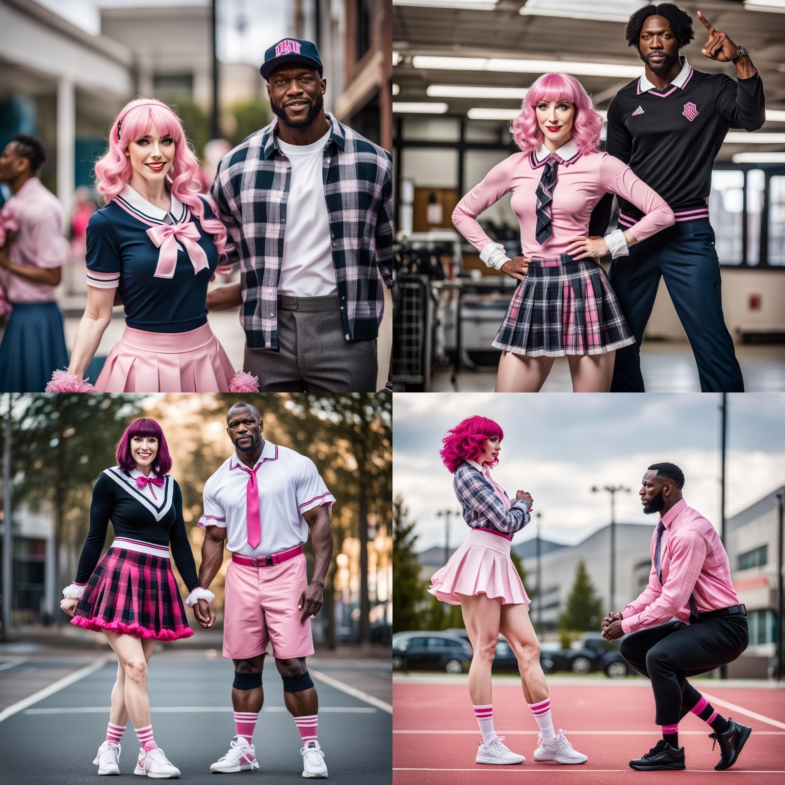 Shy Cross-dresser and Confident Man: Professional Photo