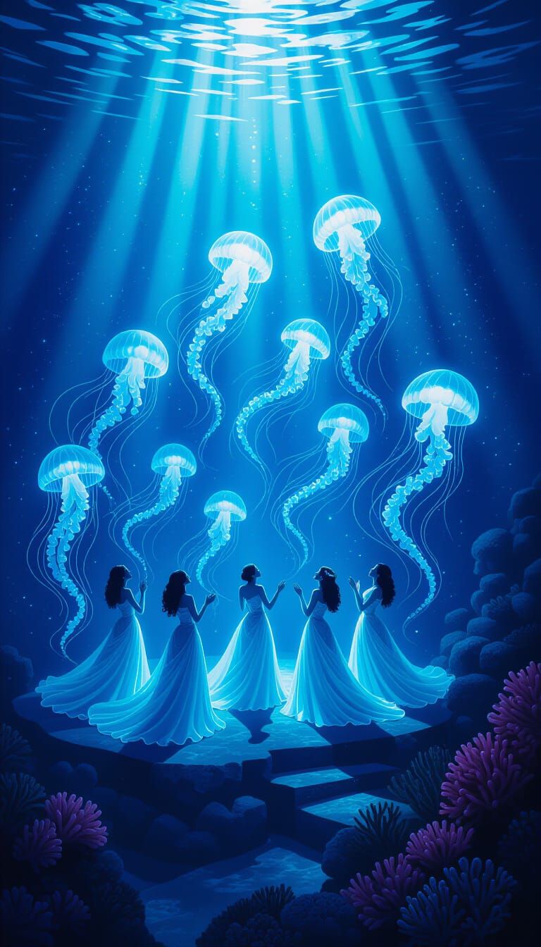 Underwater Opera House with Jellyfish Performers