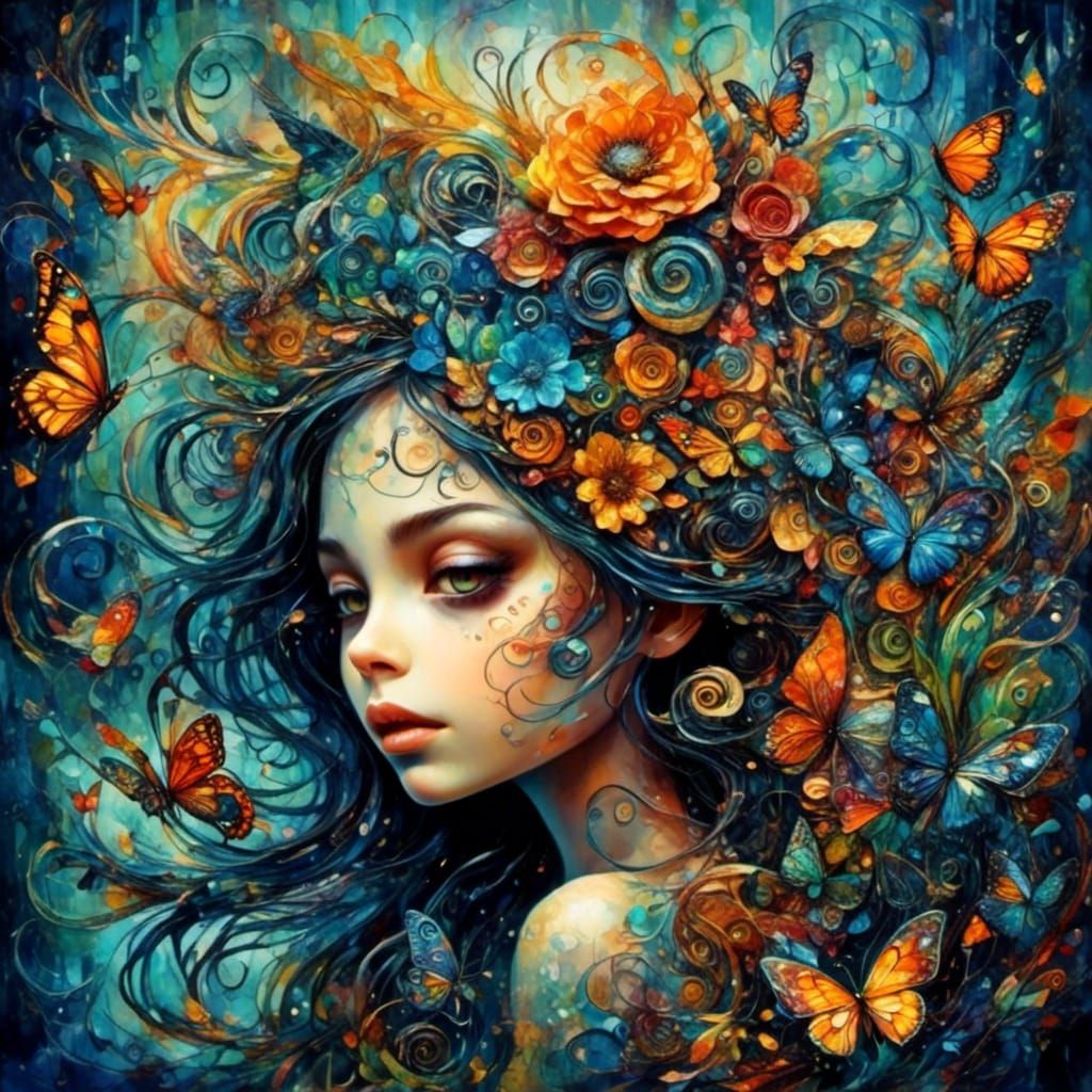 Fantasy Fusion: A Whimsical Art Deco Fairytale