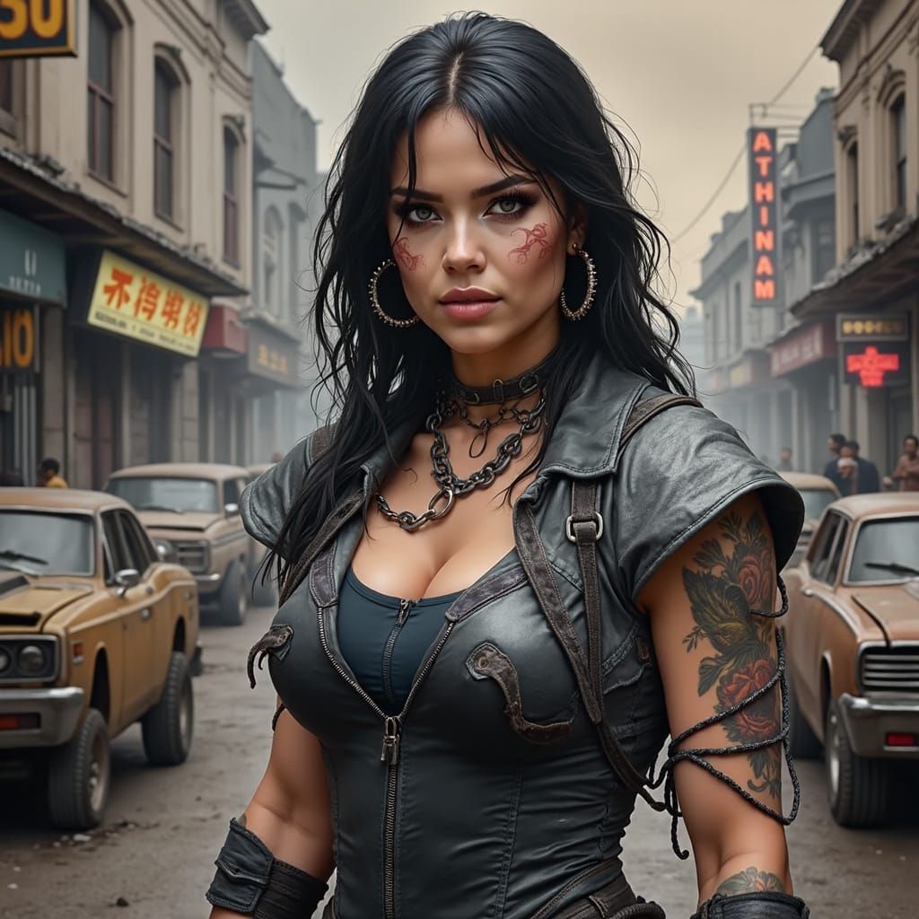 Post-Apocalyptic Chyna: Acrylic Painting