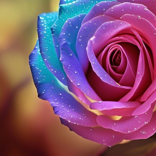 Glowing Crystal Rose: A Digital Illustration