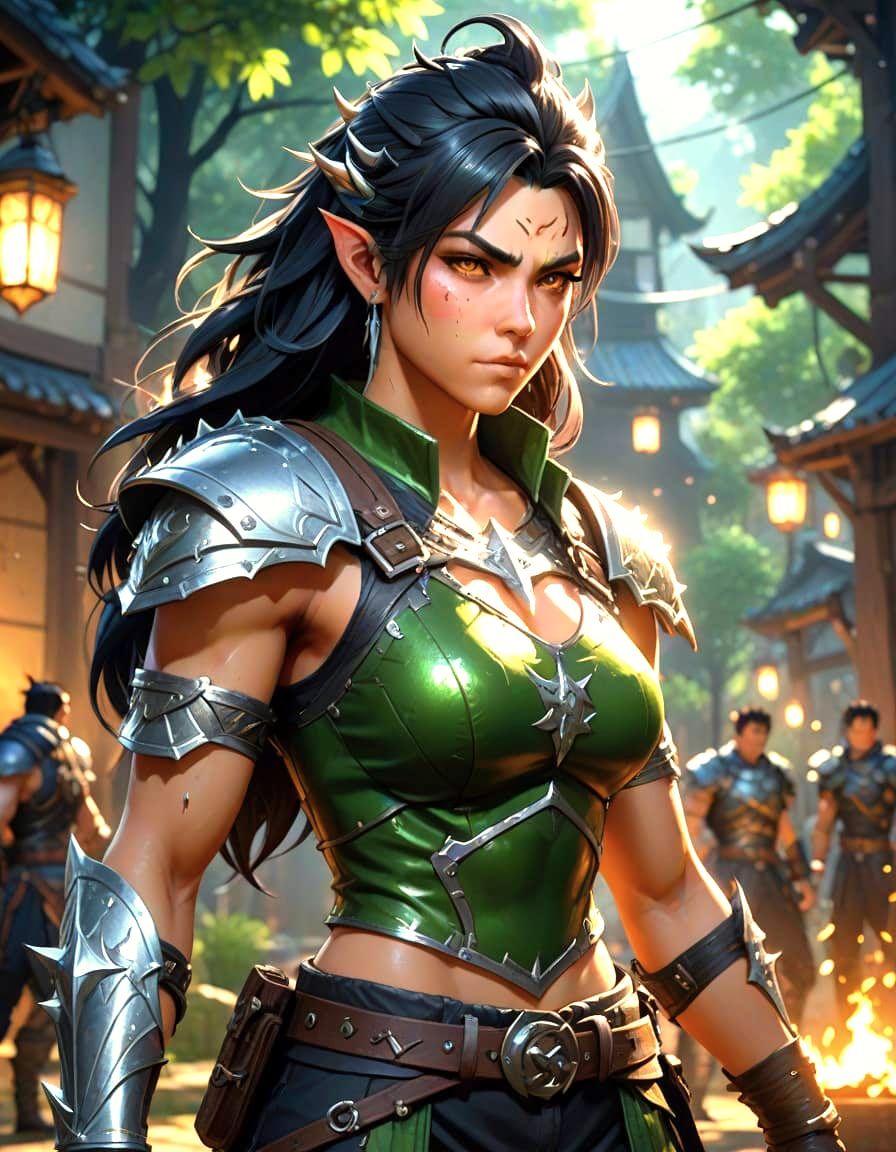 Fantasy Warrior in Ancient Arena