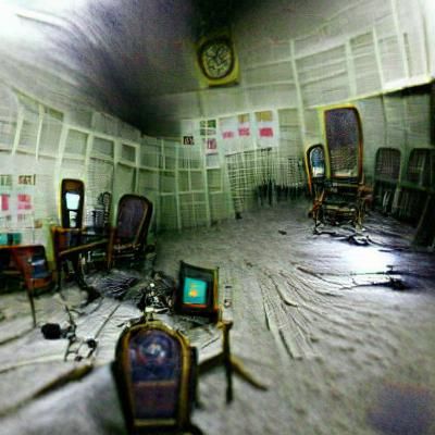 Eerie Abandoned Room at the End of Time