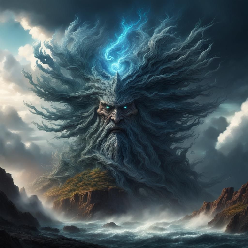 Epic Elemental Wind Spirit Digital Matte Painting