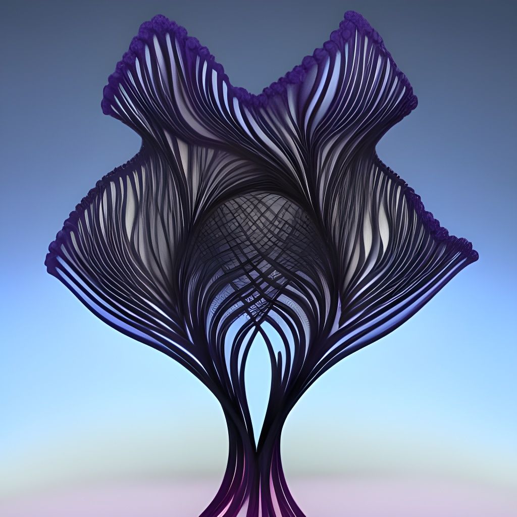 Dark Purple and Lavender Fields in 3D Relief