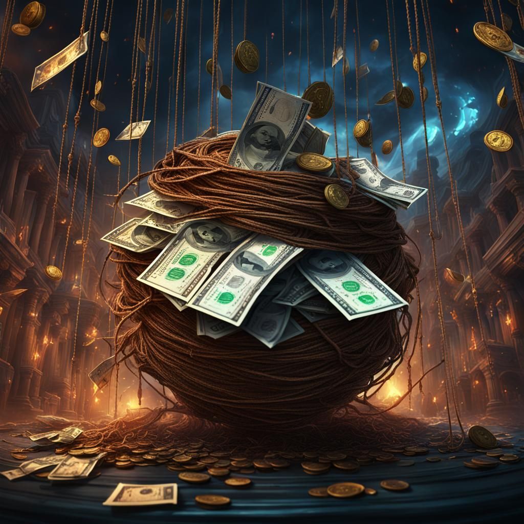 Evil Boss Manipulates Money with Strings