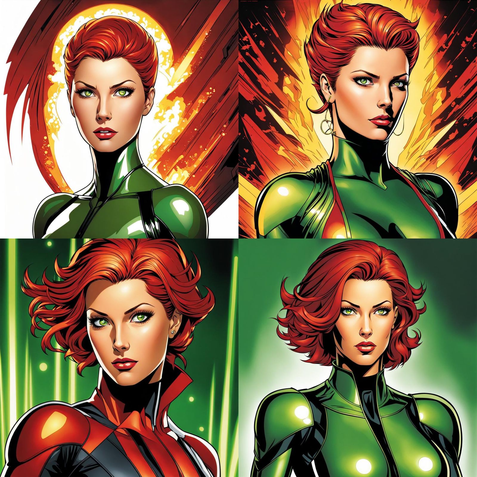 Rachel Summers Portrait in Comic Book Style