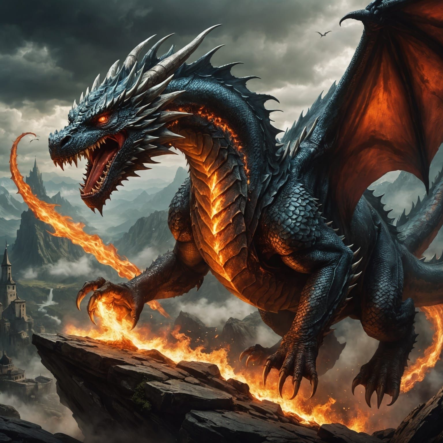 Fearsome Dragon Unleashes Calamity