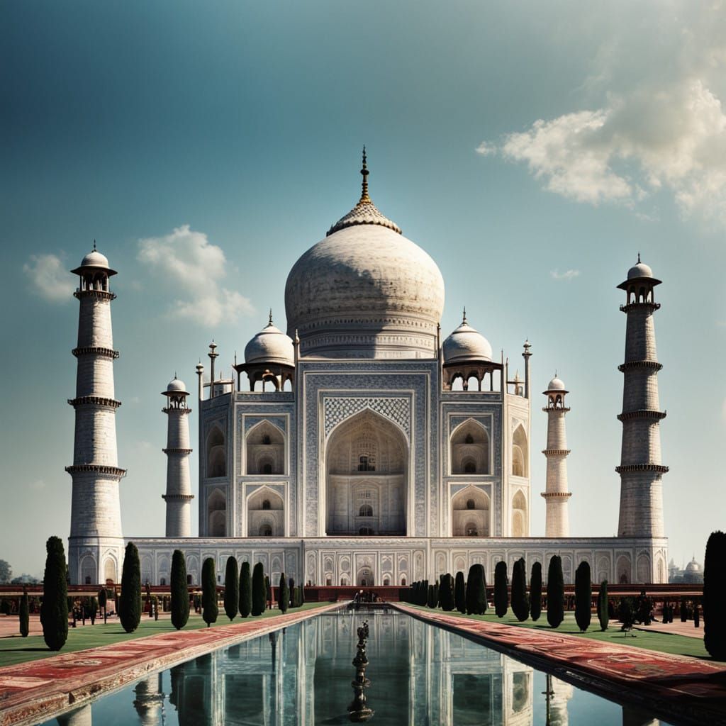 Taj Mahal in Enigmatic Mystical Symbolic Color Photography