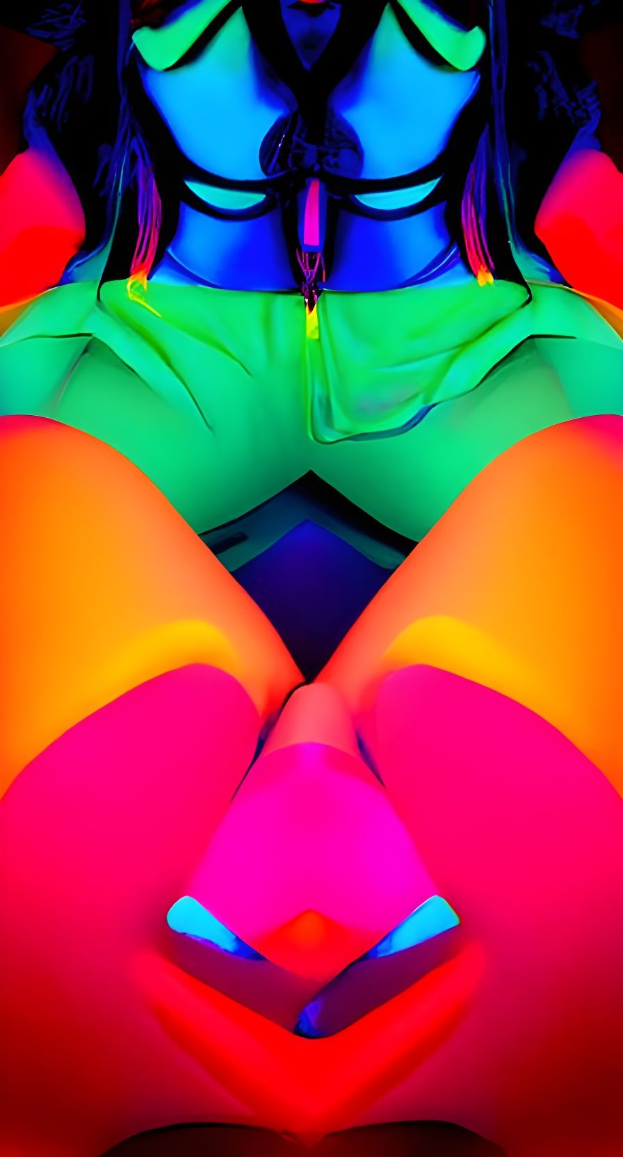 Neon Psychedelic Abstract Art