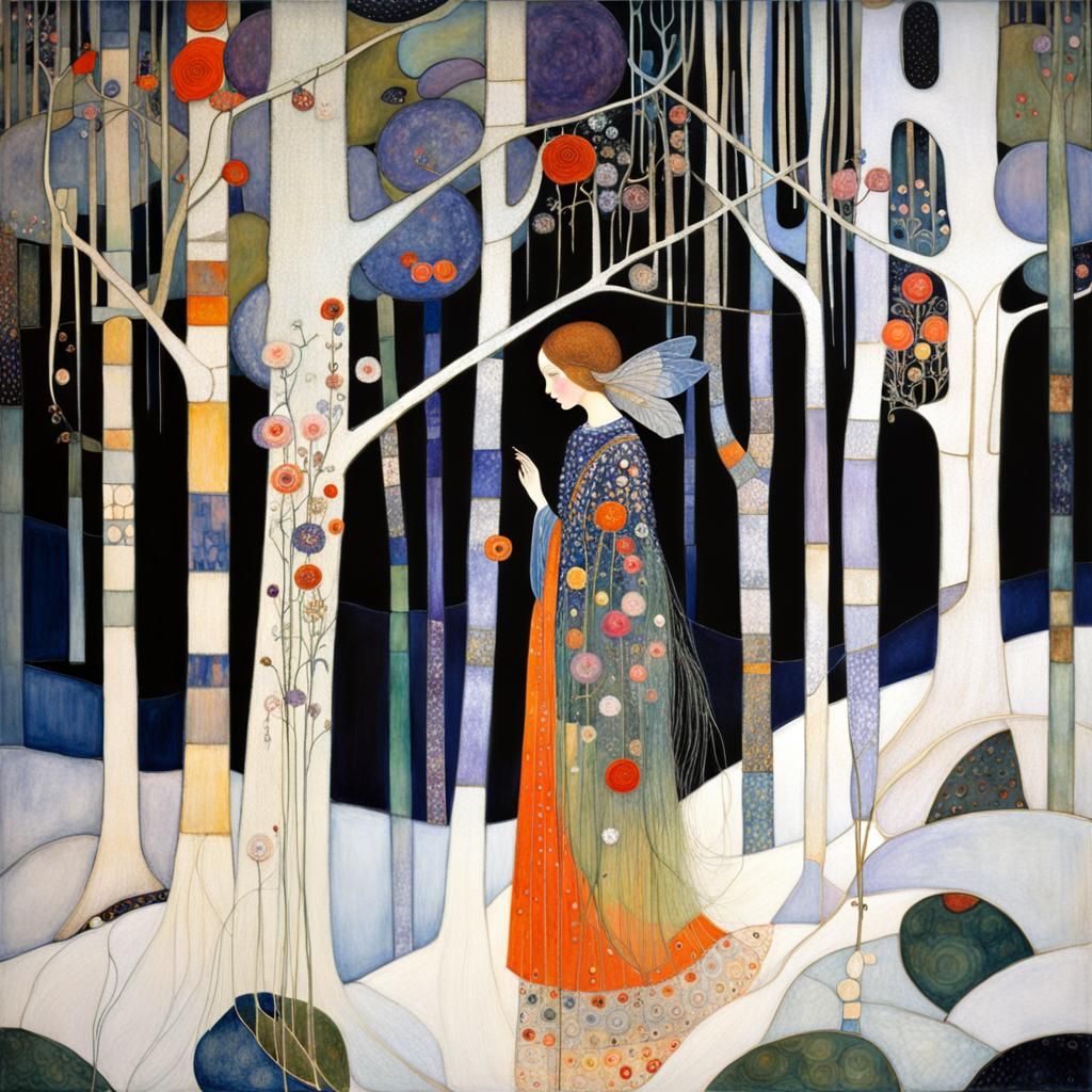 Surreal Florals in Frosty Fantasy Art