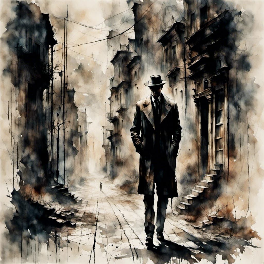 Noir City Alley in Raymond Chandler Style