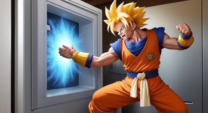 Goku as Peruvian Country Man Battles Freezer