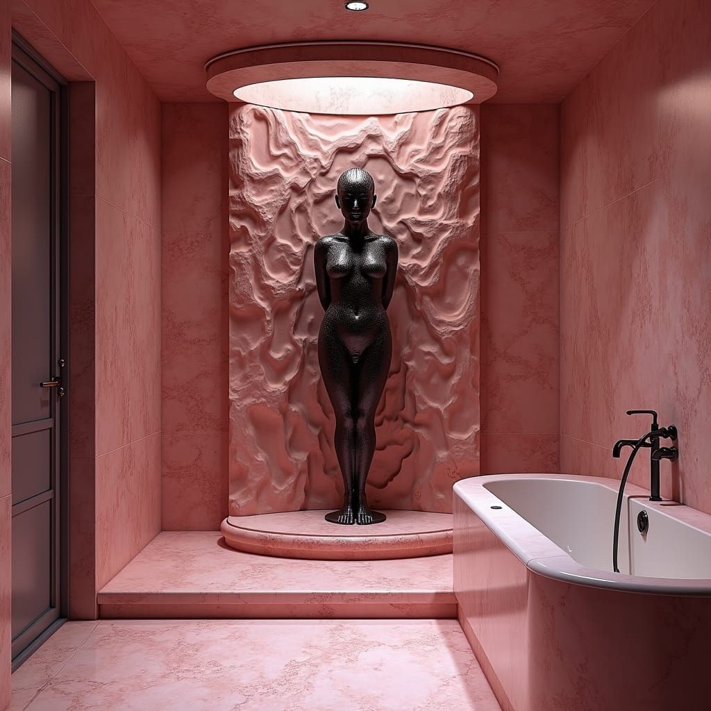 Lalisa Monoban Statue in Underground Bathroom