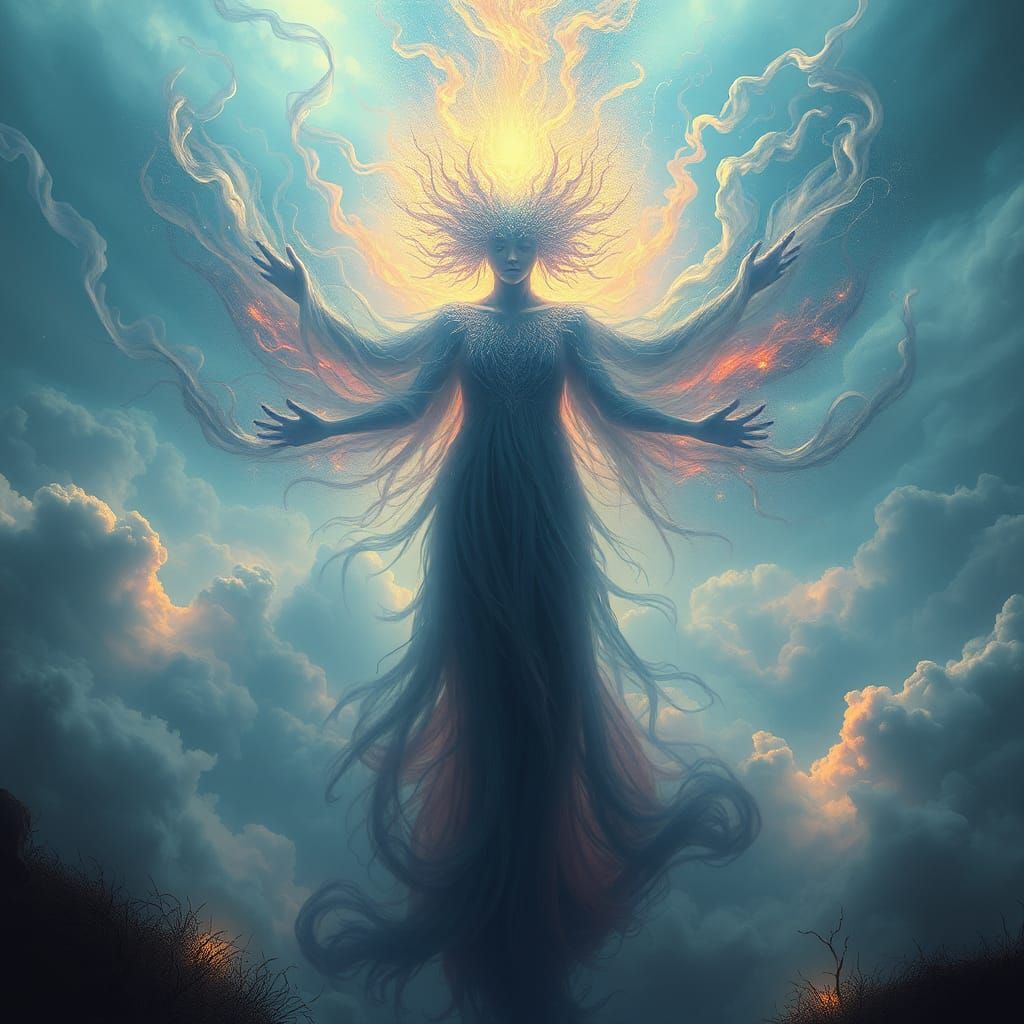 Ethereal Being Radiating Divine Aura