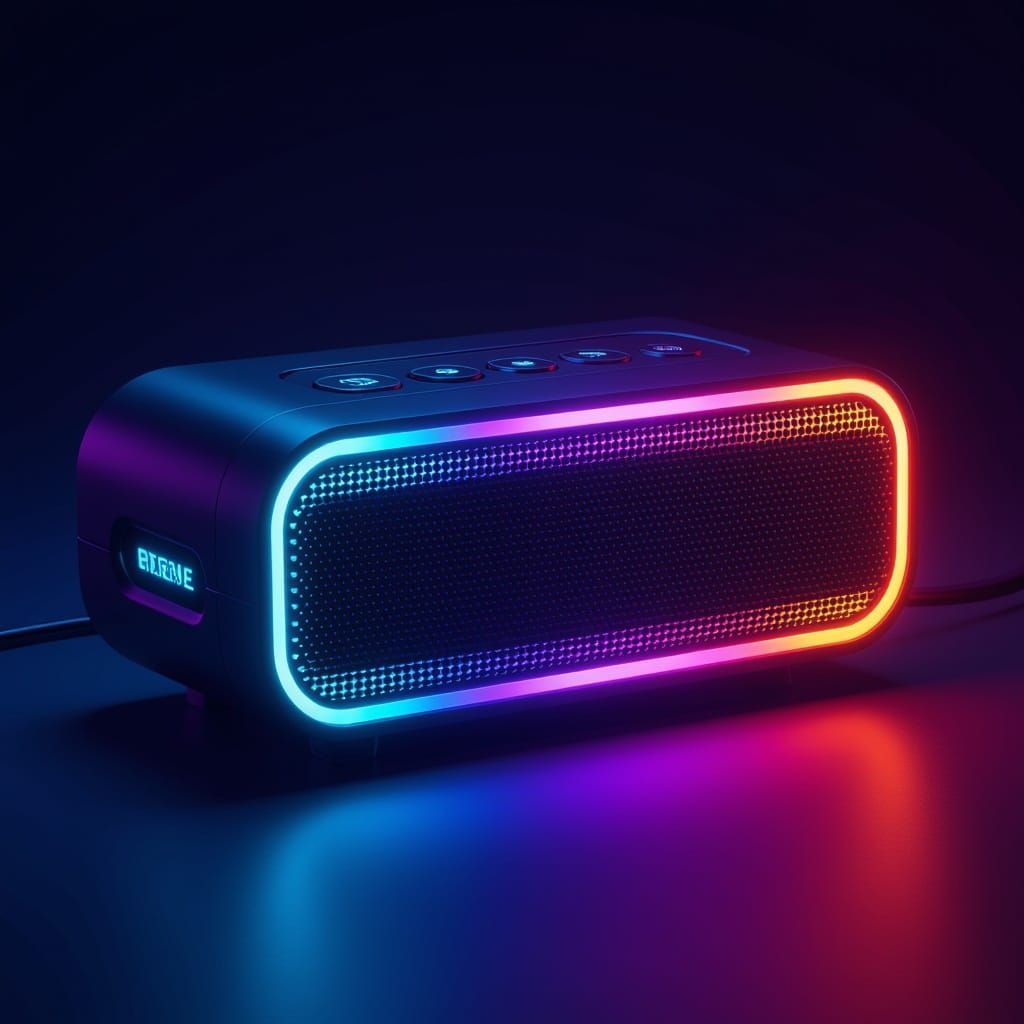Futuristic Sports Car Inspired Bluetooth Speaker with LED Li...