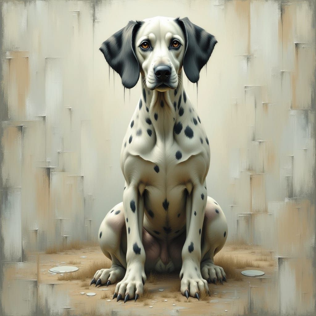 Dalmatian Portrait in Surrealist Style