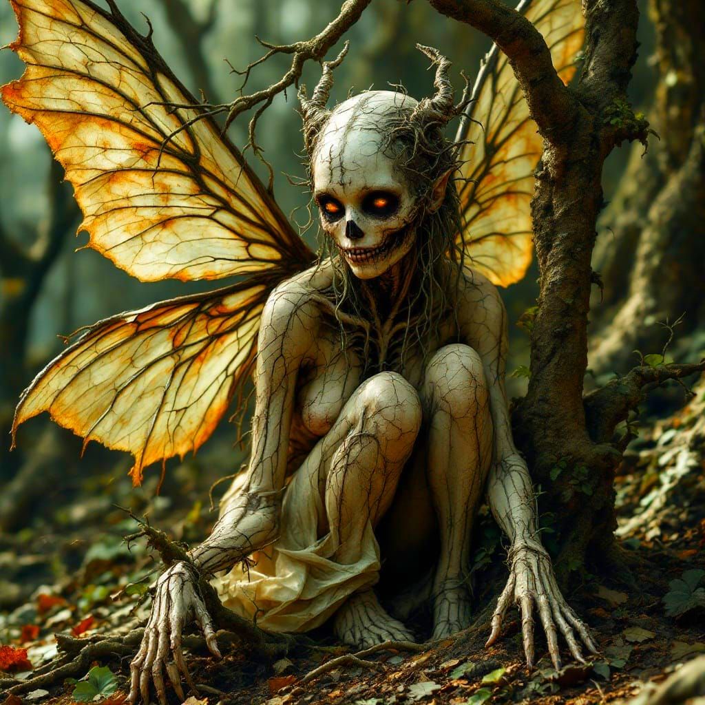 Grotesque Fairy Decay in a Dark, Twisted Realm