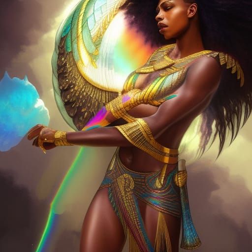 Goddess Maat Portrait in Hyperdetailed Concept Art