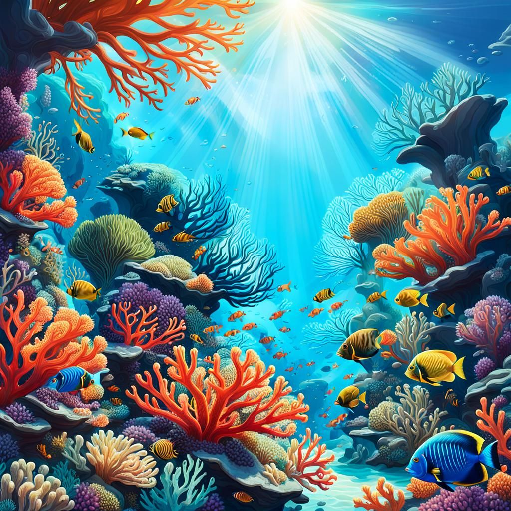 Vibrant Coral Reef Concept Art in Unreal Engine