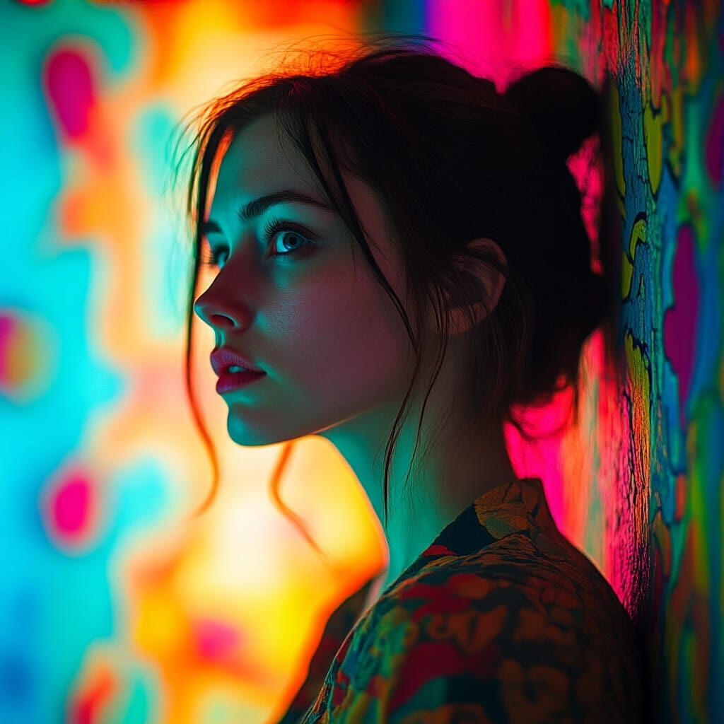 Contemplative Woman: Hyperrealistic Cinematic Portrait