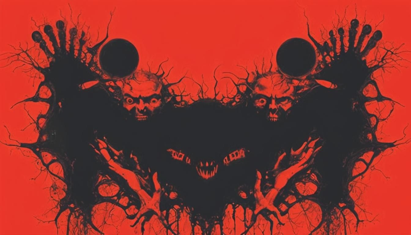 Vampire Surrounded by Pulsating Neurons in Surreal Digital A...