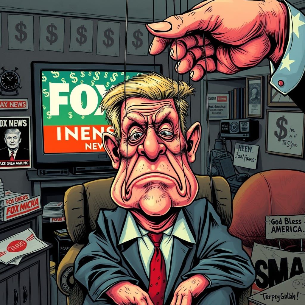 Satirical Portrayal of Fox News Brainwashing in a Grotesque ...