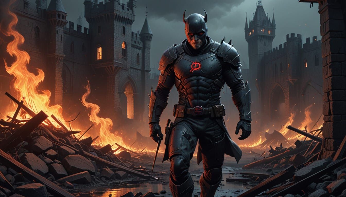 Dark Fantasy Daredevil in Twisted Armor