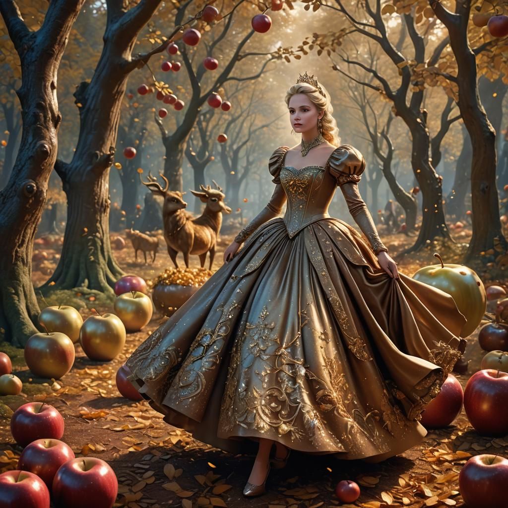 Chocolate Cinderella in Sparkling Golden Forest