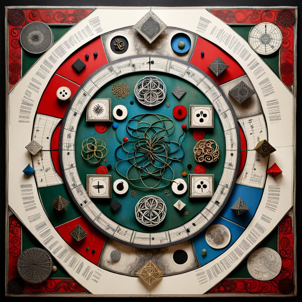 Colorful Zen-tangle Board Game Design